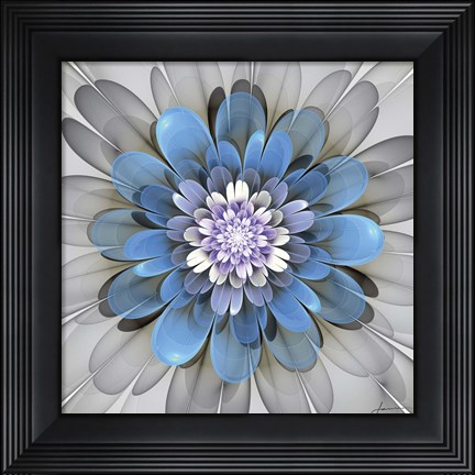 Framed Fractal Blooms III Print