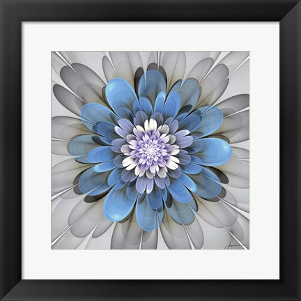 Framed Fractal Blooms III Print