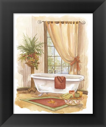 Framed Watercolor Bath in Spice II Print