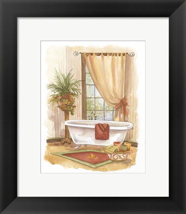 Framed Watercolor Bath in Spice II Print