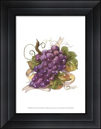 Framed Watercolor Grapes I Print