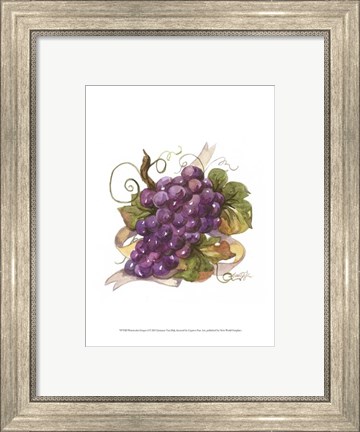 Framed Watercolor Grapes I Print