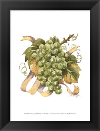 Framed Watercolor Grapes II Print