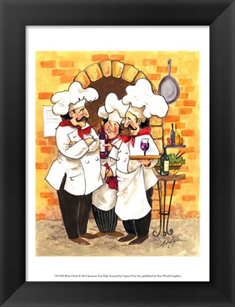 Framed Wine Chefs Print