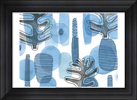 Framed Mod Leaves I Print