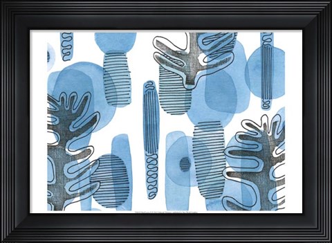 Framed Mod Leaves II Print