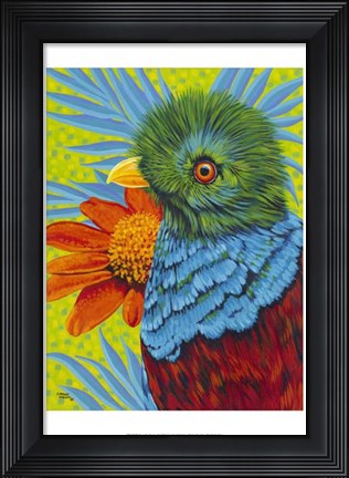 Framed Bird in the Tropics II Print