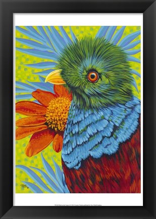 Framed Bird in the Tropics II Print