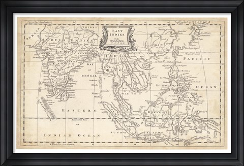 Framed Map of East Indies Print