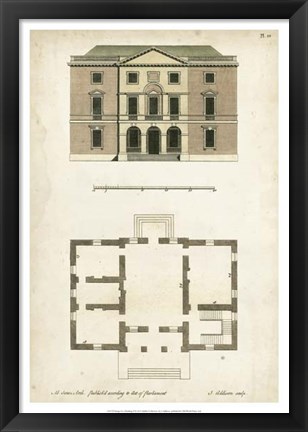 Framed Design for a Building II Print