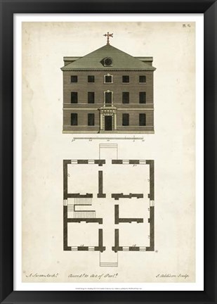 Framed Design for a Building III Print