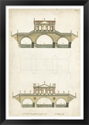 Framed Design for a Bridge II Print