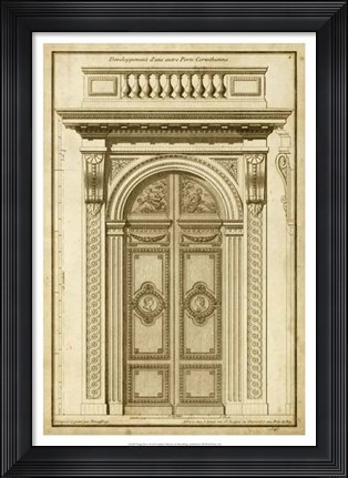 Framed Vintage Door I Print