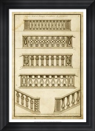 Framed Vintage Gate Design I Print