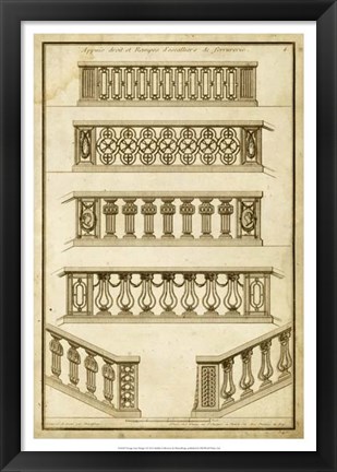 Framed Vintage Gate Design I Print