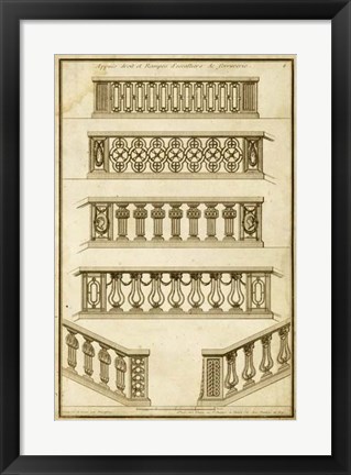 Framed Vintage Gate Design I Print