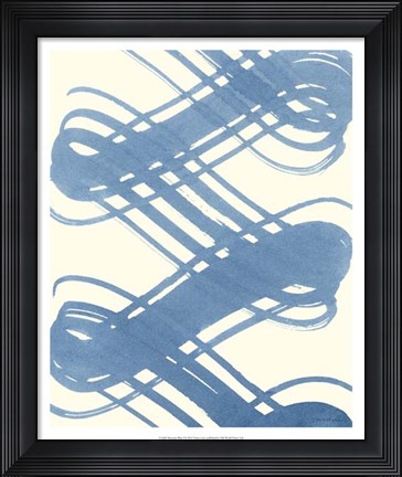 Framed Macrame Blue I Print