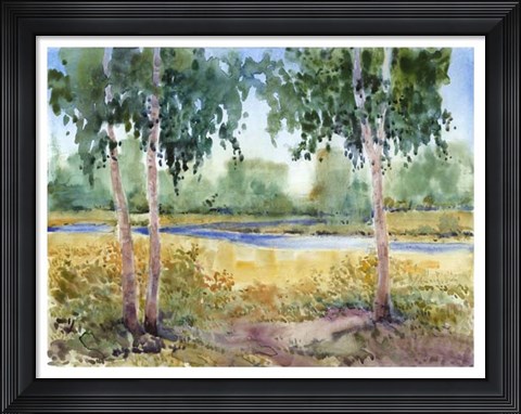 Framed Luminous Meadow I Print