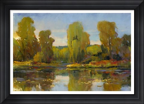 Framed Monet&#39;s Water Lily Pond I Print