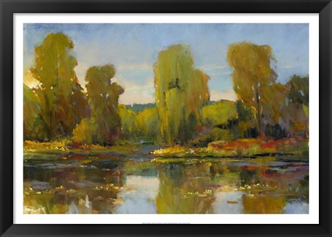 Framed Monet&#39;s Water Lily Pond I Print