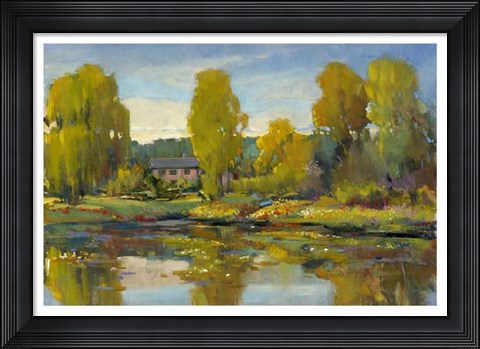Framed Monet&#39;s Water Lily Pond II Print