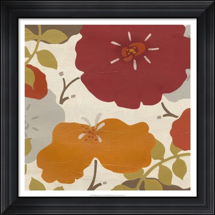 Framed Hibiscus Fresco II Print