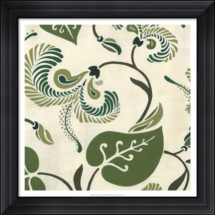Framed Verdant Fresco II Print