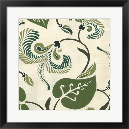 Framed Verdant Fresco II Print