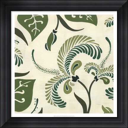 Framed Verdant Fresco III Print