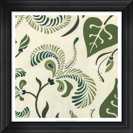 Framed Verdant Fresco IV Print