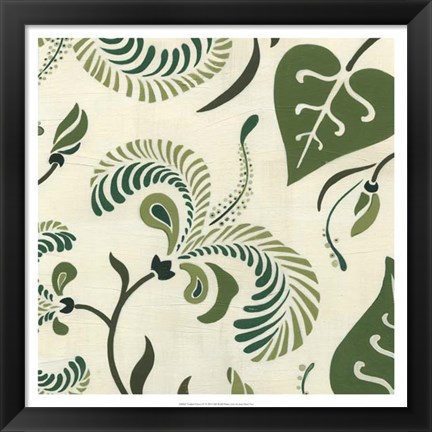 Framed Verdant Fresco IV Print
