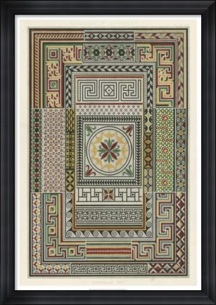Framed Pompeian Design Print