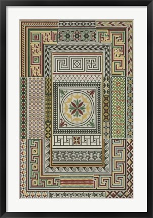 Framed Pompeian Design Print