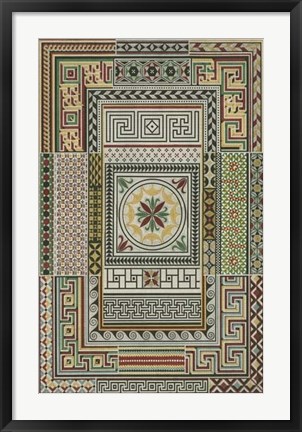 Framed Pompeian Design Print