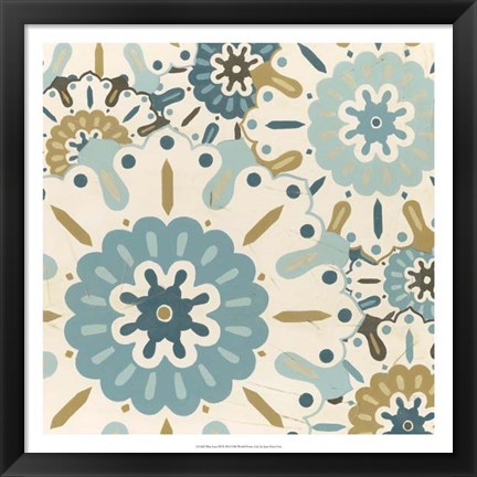 Framed Blue Lace III Print