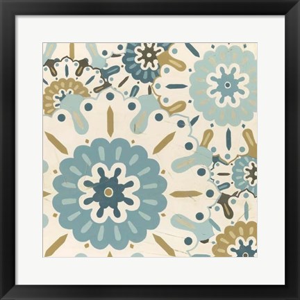 Framed Blue Lace III Print