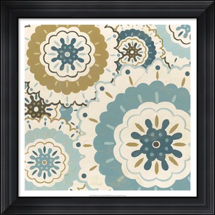 Framed Blue Lace IV Print