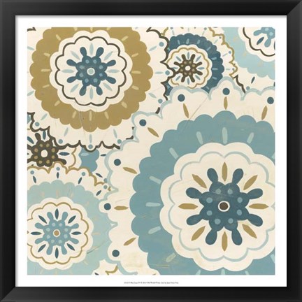 Framed Blue Lace IV Print