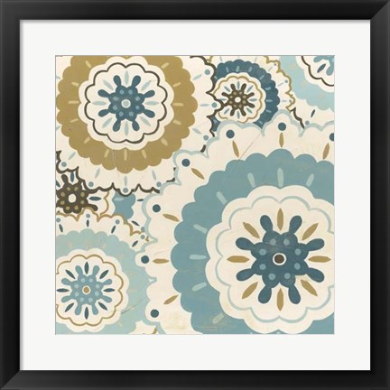 Framed Blue Lace IV Print