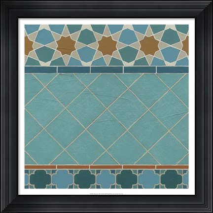 Framed Moroccan Tile I Print