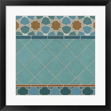 Framed Moroccan Tile I Print