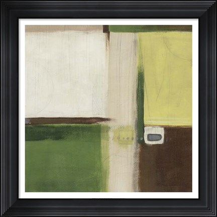 Framed Green Field I Print