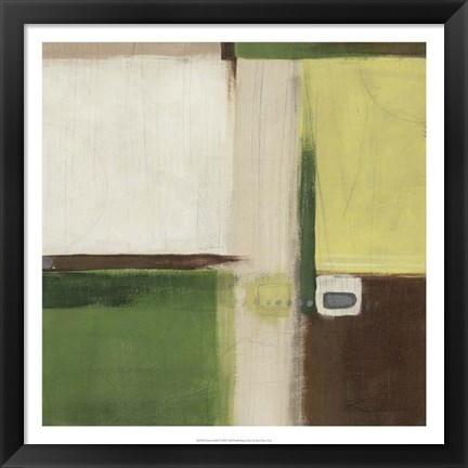 Framed Green Field I Print