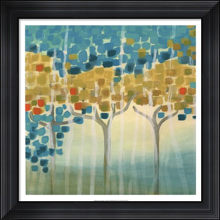 Framed Forest Mosaic I Print