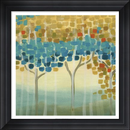 Framed Forest Mosaic II Print
