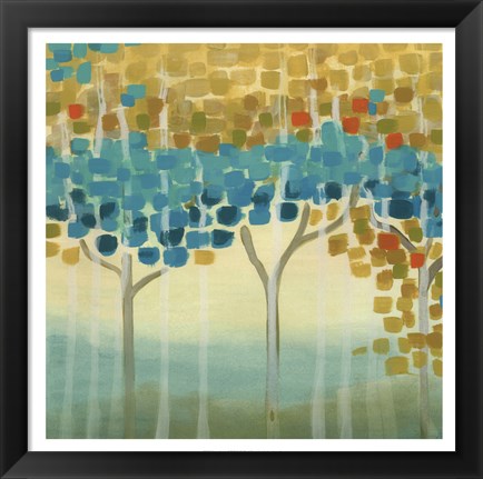 Framed Forest Mosaic II Print