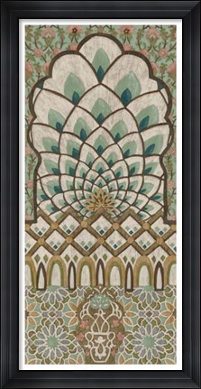 Framed Peacock Tapestry I Print