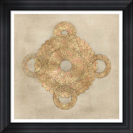 Framed Solar Medallion I Print