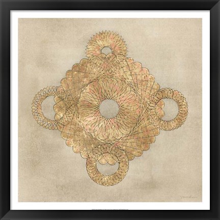 Framed Solar Medallion I Print
