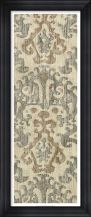 Framed Linen Ikat II Print